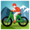 Man Mountain Biking emoji on Samsung